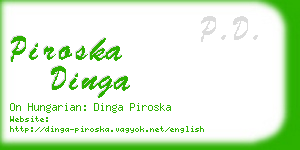 piroska dinga business card